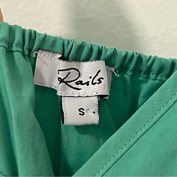 Rails "Carmen" Green V-Neck Knee Length Summer Dress S ($228) - Picture 6 of 8